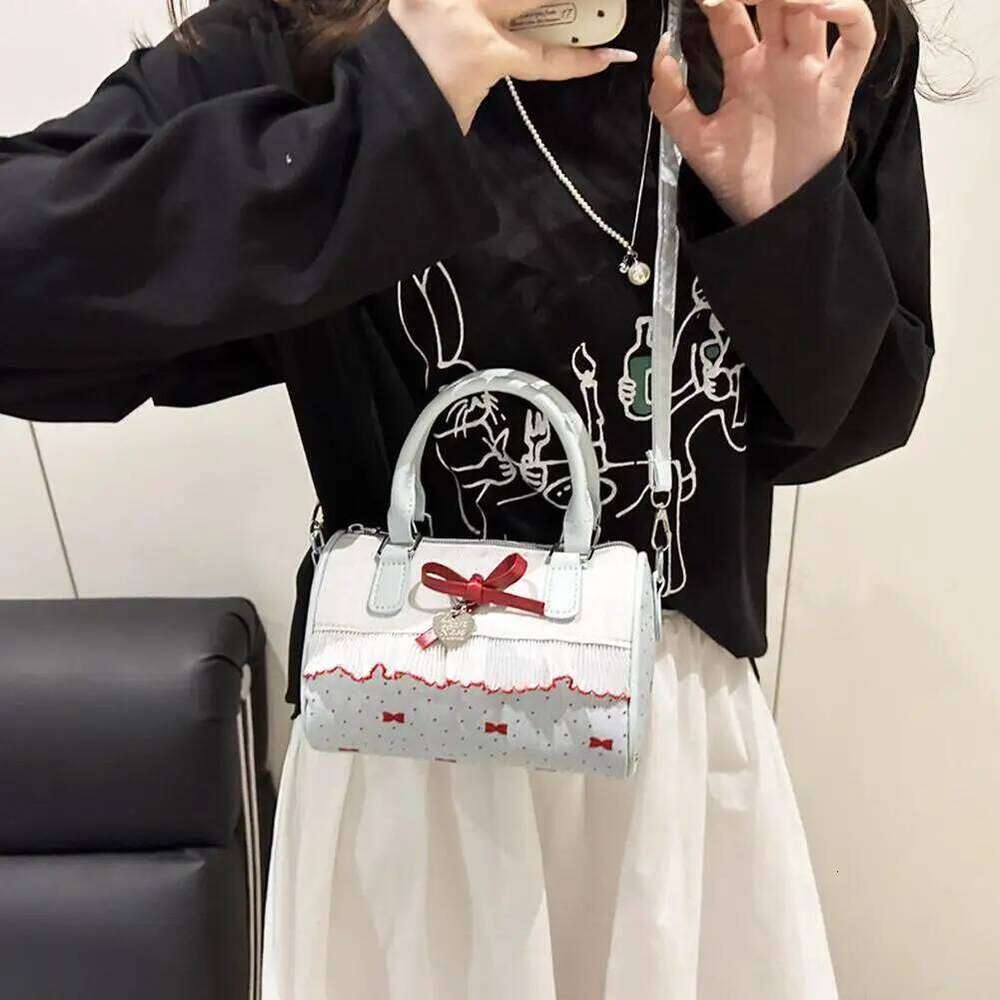 Polka Dot New Women's Fashion Shoulder Korean Style Soft PU Leather Crossbody Pillow Bag Commuter Tote Handbag Y260205