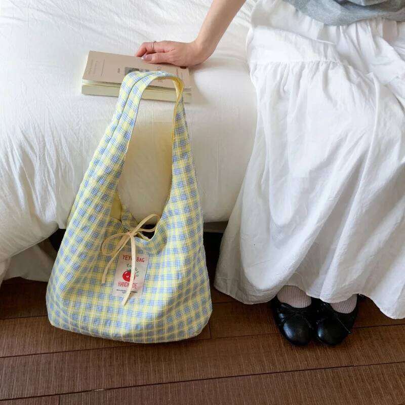Cartoon Tomato Standard Plaid Vest Large-Capacity Student Class Double-sided Backpack Fashionable Versatile Shoulder Bag Z260207 - view 6