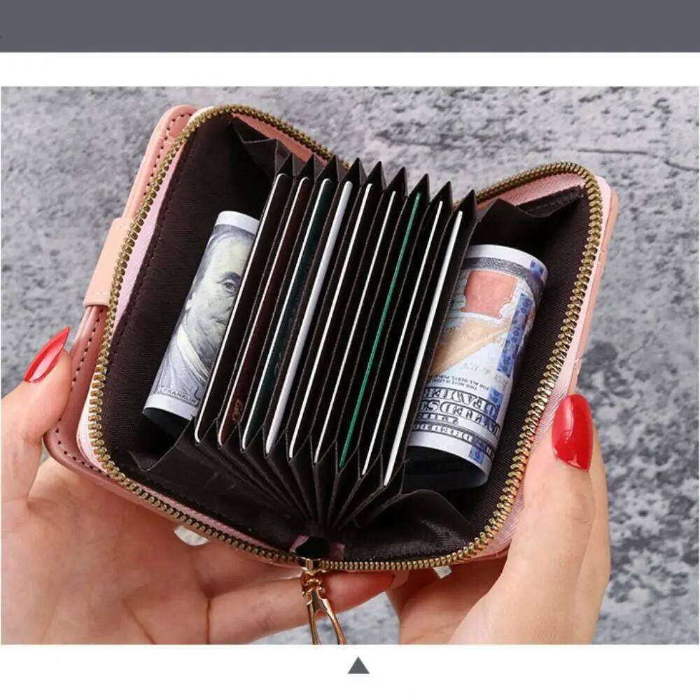 Fashion PU Leather Short Zipper Hasp Large Capacity Slim Small Wallet Card Bag Holder Women Girls Y260206