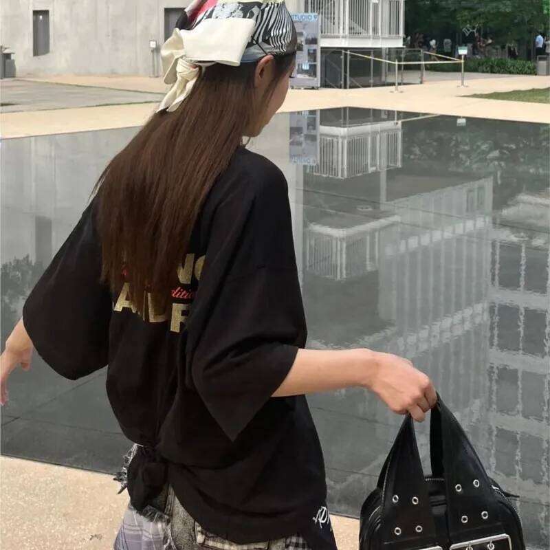 Hot Girl Black Buckle Handbag Women Punk Leather Chic Shoulder Bags Ladies Y2k Aesthetic Cool Trendy Crossbody Bag 2025 Z260207 - view 4