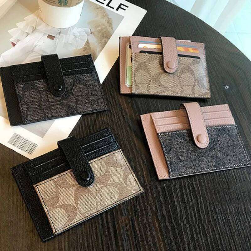 New in Women Short Small Fold ID Bag Coin Purse Ladies Wallets Anti-degaussing Driver's License Card Holder Y260206