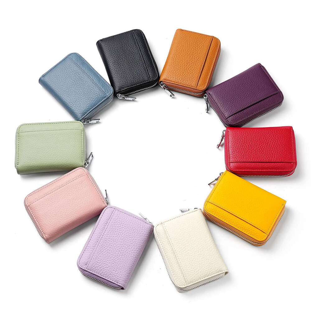 Japanese Korean Trend Mini Wallet Women Real Leather Coin Purse Card Holder Pouch Fashion Small Change Bag for Daily Commute Y260206