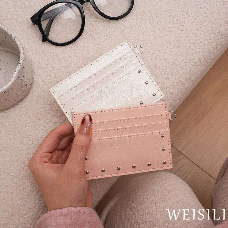 Ultra Thin Women's Mini Credit Holder Case Small Pu Leather Slim Money Wallet with Multi Card Slots Compact Coin Purse Y260206