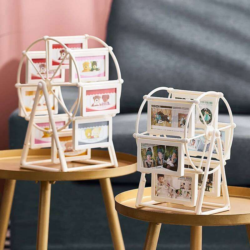 5 Inch Classical Retro 360 Degree Rotation Ferris Wheel Photo Romantic Unassembled DIY Pictures Frame Home Windmill Decor S260205