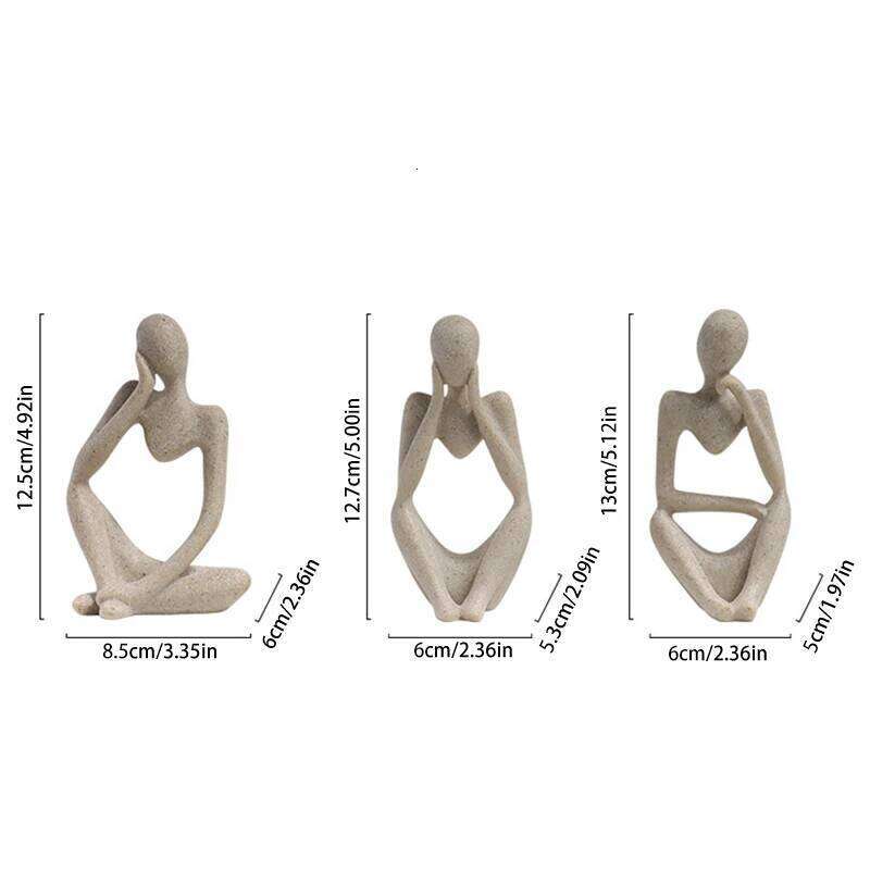 Scandinavian Abstract Art Figures Decorative Ornament Light Luxury Foyer Living Room Bedroom Desktop Decorations S260204