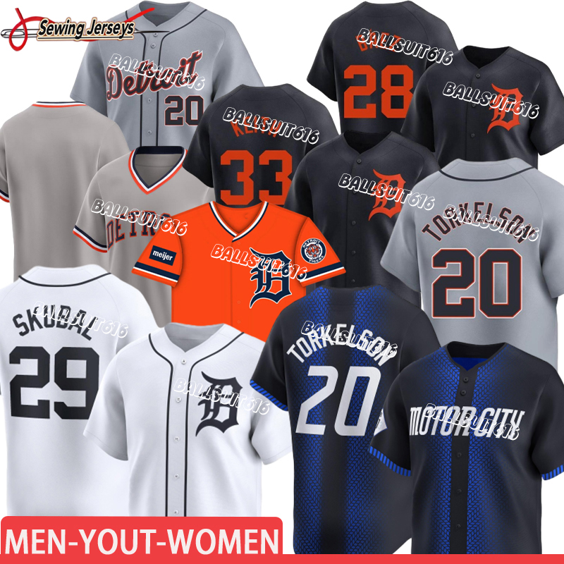 #29 Tarik Skubal Jersey #31 Riley Greene Jersey Tigers Jerseys Javier Baez Spencer Torkelson Kenta Maeda Jackson Jobe Justyn-Henry Malloy Custom City Baseball Jerseys