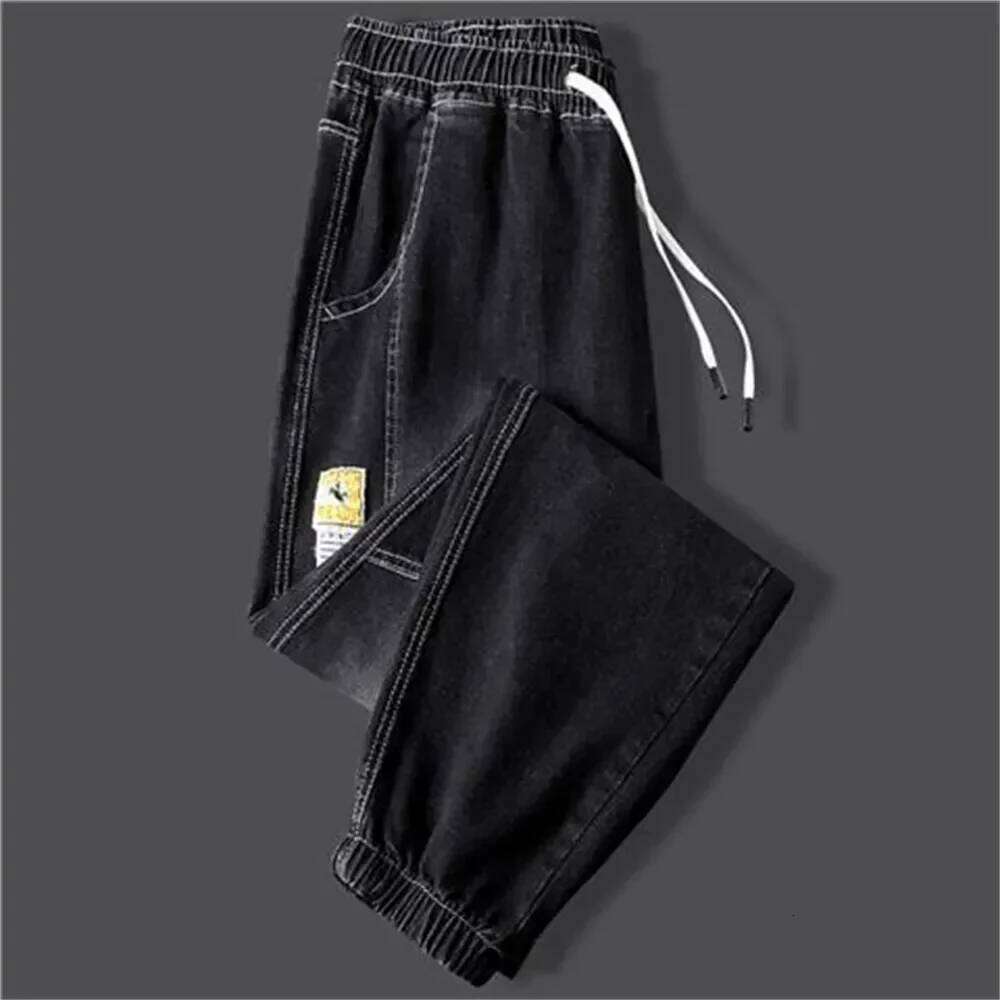2023New Men's jeans Winter Fleece Jeans Thick Warm Denim Pants Men Streetwear Black Joggers Harem Jean Thermal Trousers X260207 - view 7