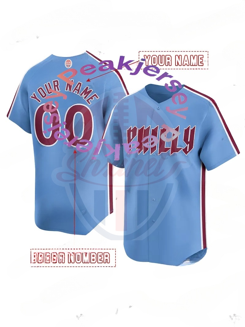 3 Harper jersey city Mike Schmidt Trea Turner JT Realmuto Bohm Zack Wheeler Nick Castellanos Men Women Youth Baseball Custom 12 Schwarber nola Jersey