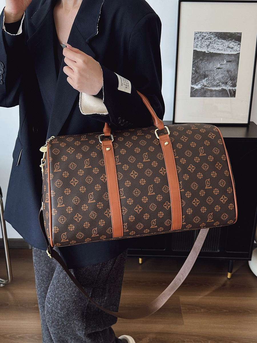 Travel Bag New Fashion Leisure All-Go Printing Large Capacity Senior Sense Shoulder Bag Business Travel Accommodation Waiting For Delivery Storage