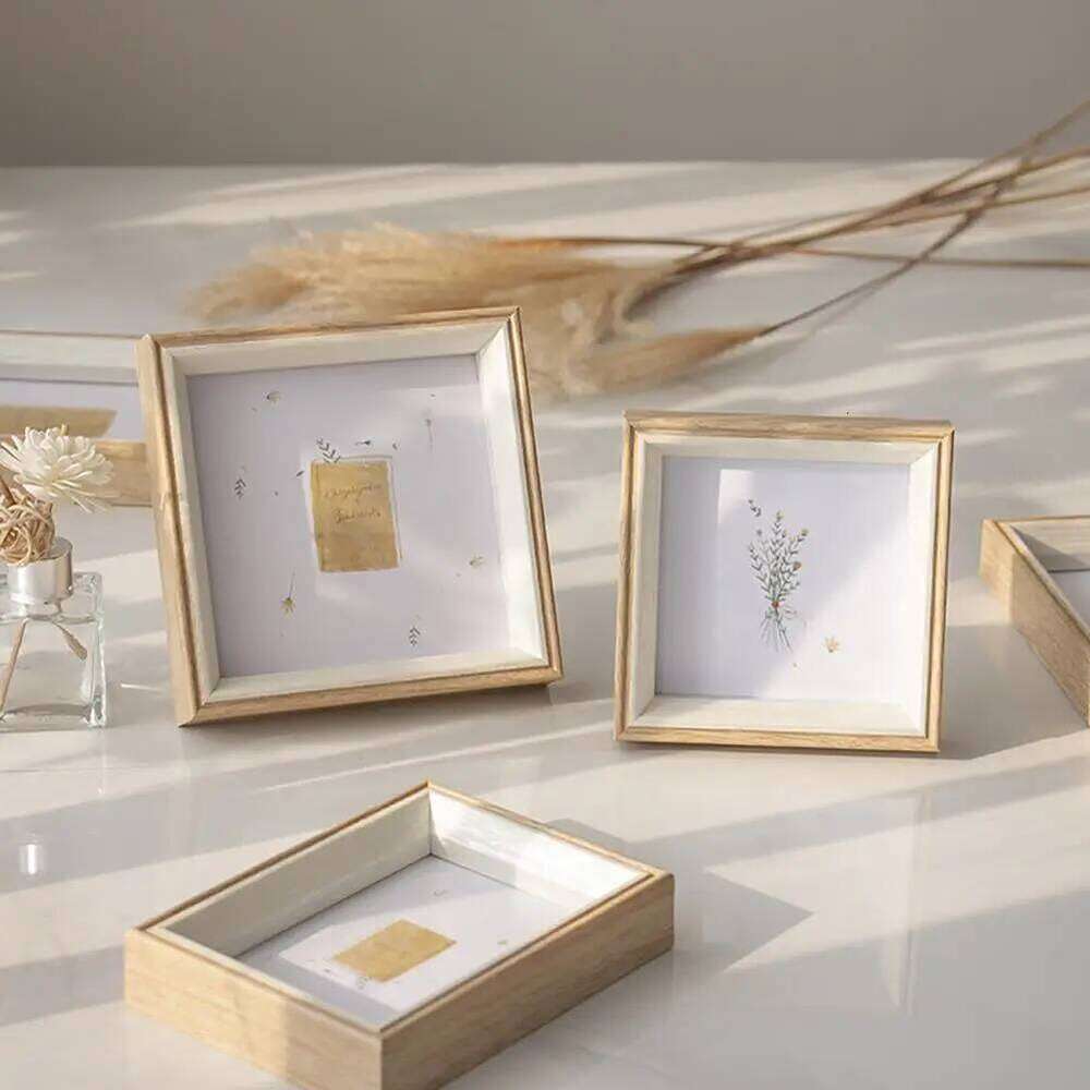 Nordic Wooden Frames Square Holder Picture Display Stand Frame Pictures Photo Decor for Living Room S260205