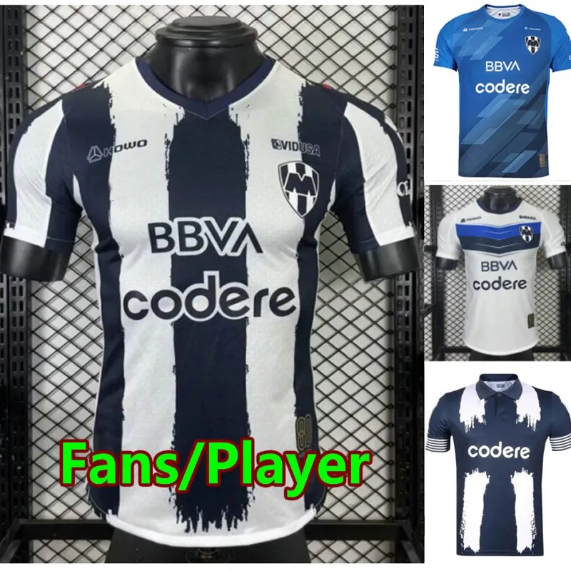 25 26 LIGA MX RAYADOS MONTERREY Soccer Jerseys 2025 2026 home away 3rd R.Funes Mori BERTERAME maillots de futol CANALES TECATITO football shirt men S-4XL women shirt