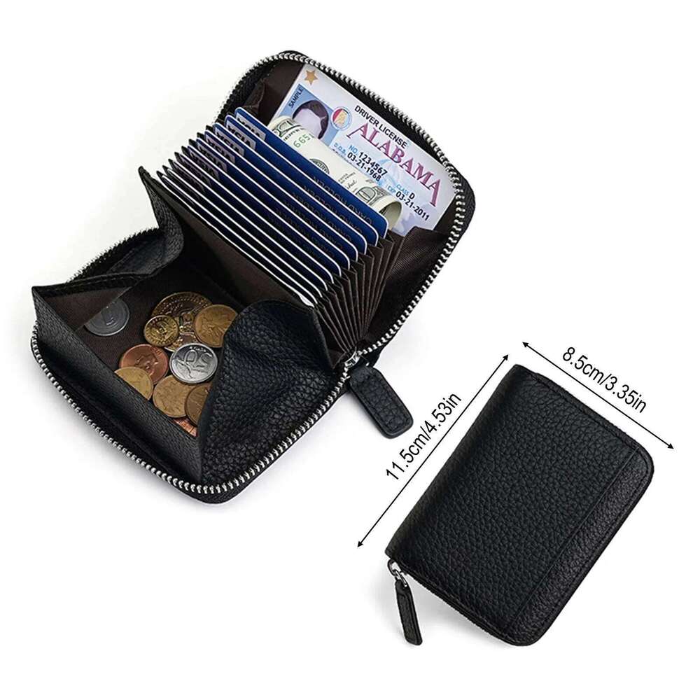 Artificial Leather Holder RFID Protected For Women Accordion Style Credit Card Wallet With Multiple Slots And Cash Y260206