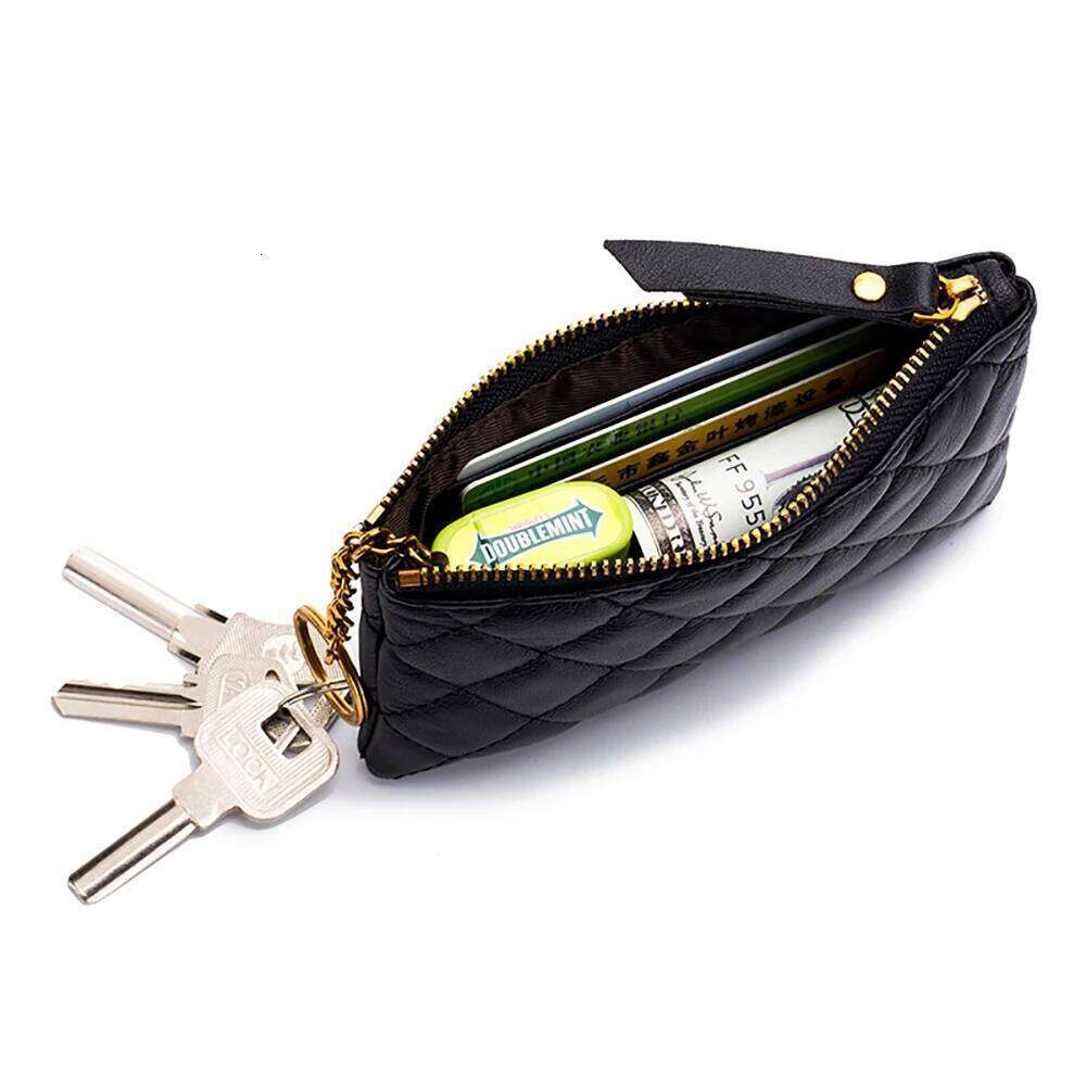 New Designer Mini Purse Pouch Small Change Wallet Sheepskin Genuine Leather Girls Bags Fashion Brand Key Chain Coin Bag Y260206