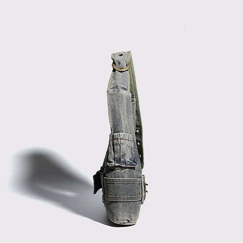 Personalized denim women's shoulder bag, exquisite minimalist style, fashionable and avant-garde Z260207 - view 5