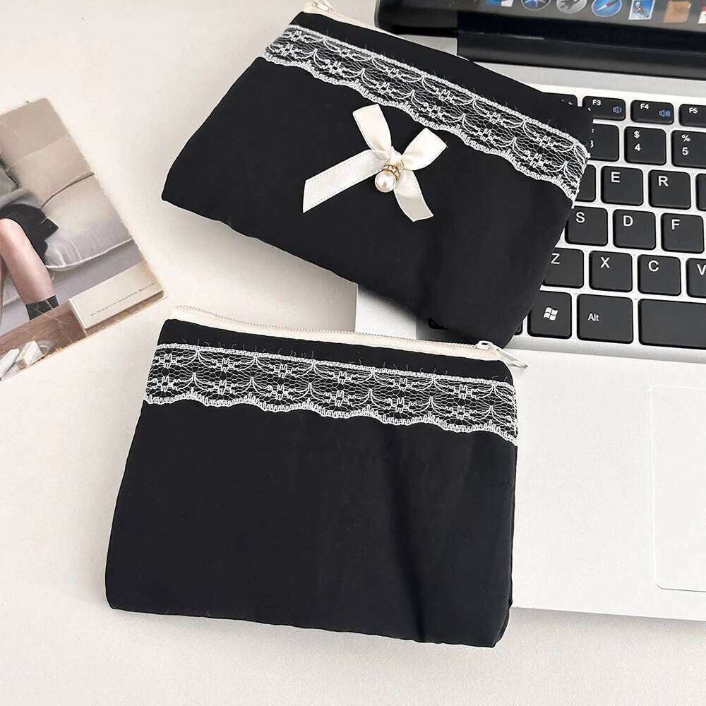 Lace Storage Bags Cute Purses for Woman Lipstick Pouch Makeup Travel Mini Cosmetic Bag Y260206