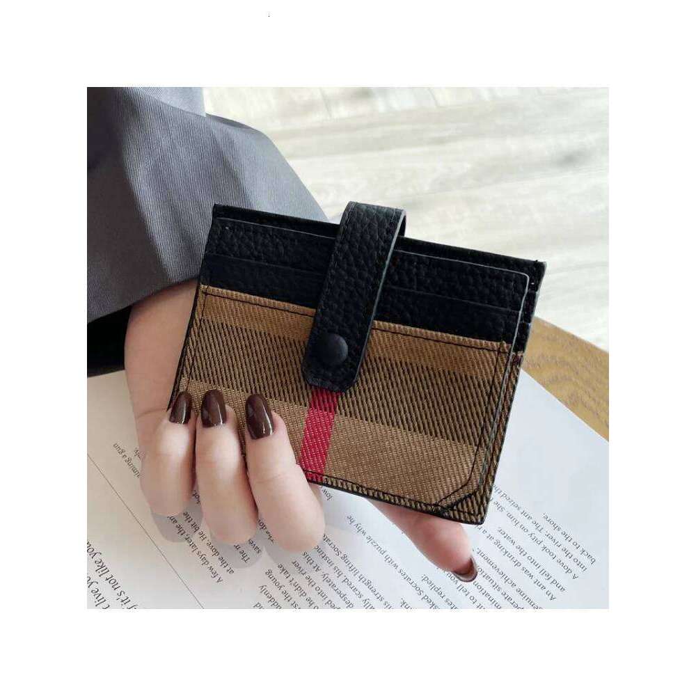 Genuine Leather slim card holder women multi-slot wallet ID case minimalist license organizer Y260206