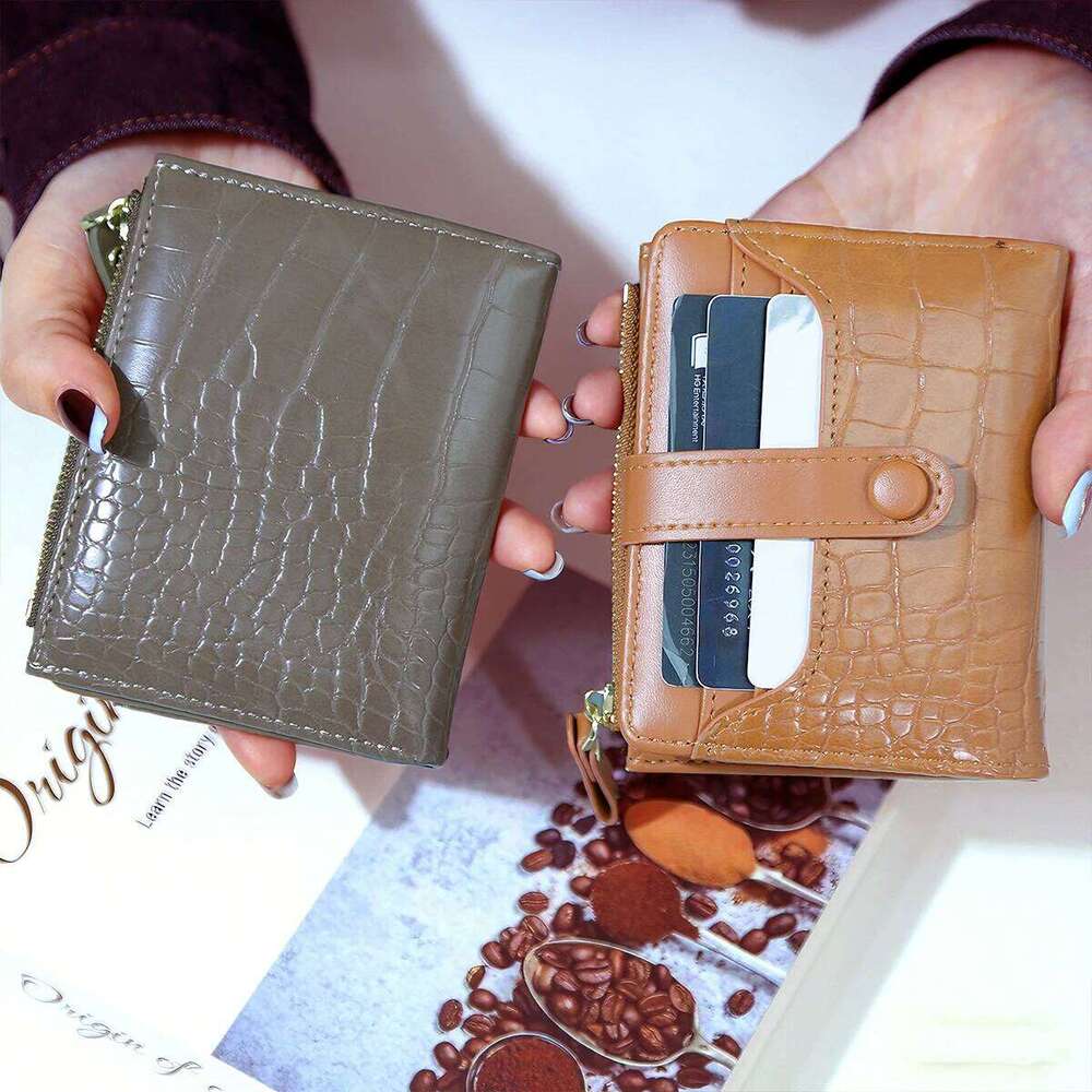 Crocodile-patterned zippered wallet, multi-functional large-capacity ID credit card holder, clutch bag. Y260206