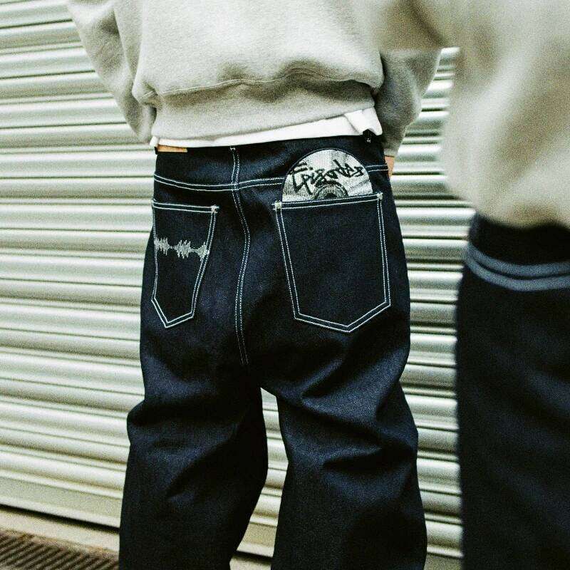 Vintage Raw Denim Trendy Disc Embroidery Couple Wide Leg Pants Hip Hop Harajuku Style Streetwear Unisex Casual Baggy Jeans X260207