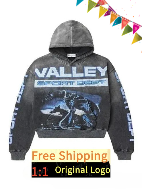 Mens Vale Hoodies Harajuku Washing Trend Brand Sweatshirts Casual Valley Streetwear Heavy Water Oversized Hoodie Tracksuit High Quality Fashion Clothing leicl01