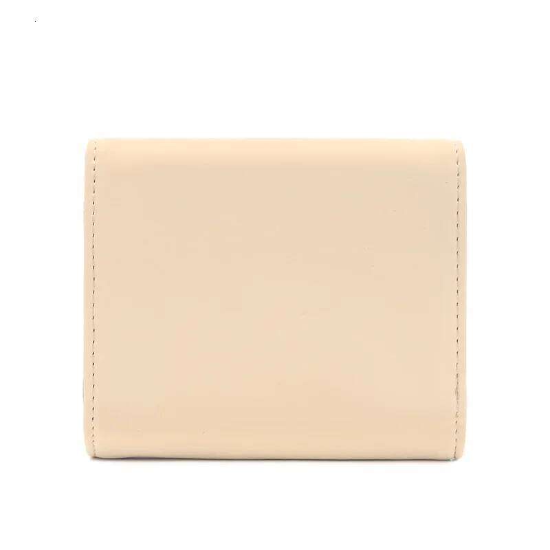 Wallet short 2024 summer new women's flower pendant three fold bag large capacity folding multi-functional student coin Y260206