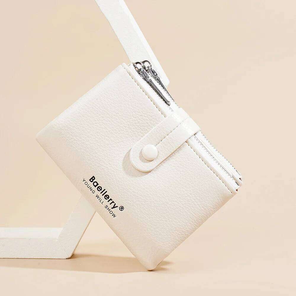 Fashion Women Short Type PU Purse Simple Double Zipper Coin Travel Dollar Card Holder Storage Small Bag Wallet For Girls Y260206