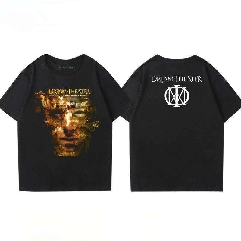 Rock Roll Band T-shirts Men and Women Theater Dream Theatre Heavy Cotton High Street Printing Short Sleeve X260207