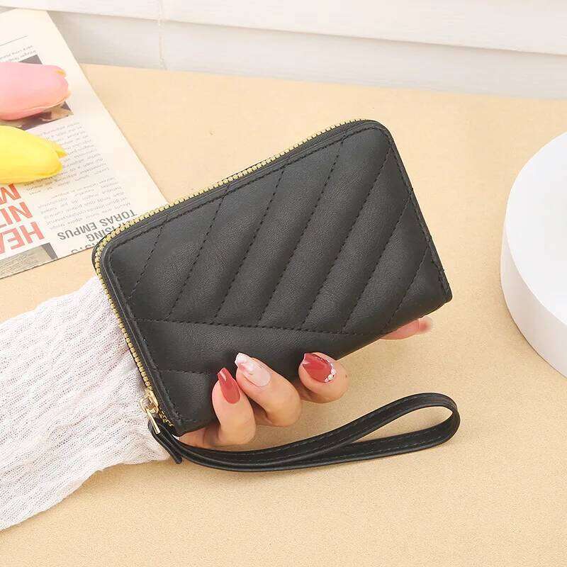 Korean version of small women's short and medium girls zipper change bag wallet Y260206