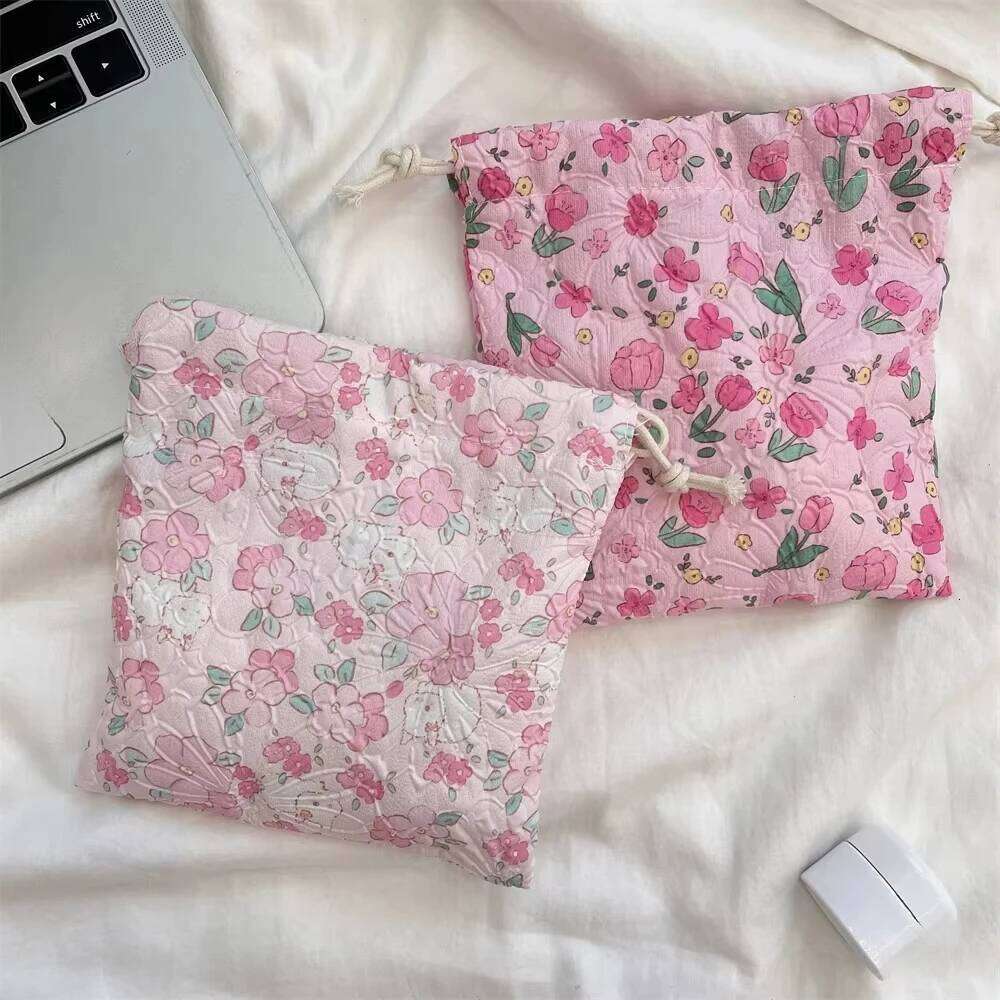 Cute Cartoon Animals Drawstring Makeup Portable Travel Mini Cosmetic Lipsticks Storage Pouch Multifunctional Bundle Bag Y260206