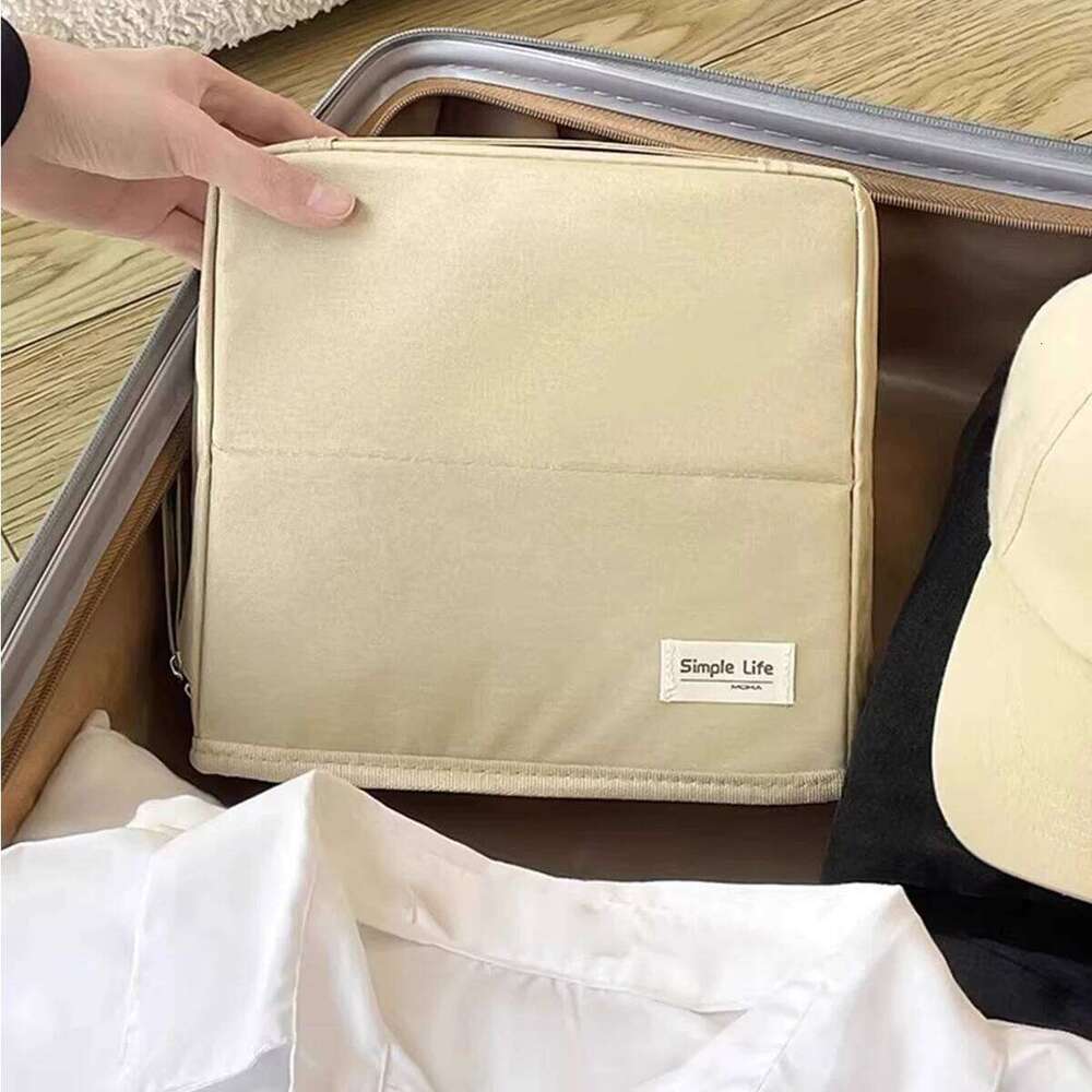 Foldable Split Format Cosmetic Bag Portable Travel Grooming Storage Organizer Large Capacity Makeup Brush And Beauty Bags Y260206