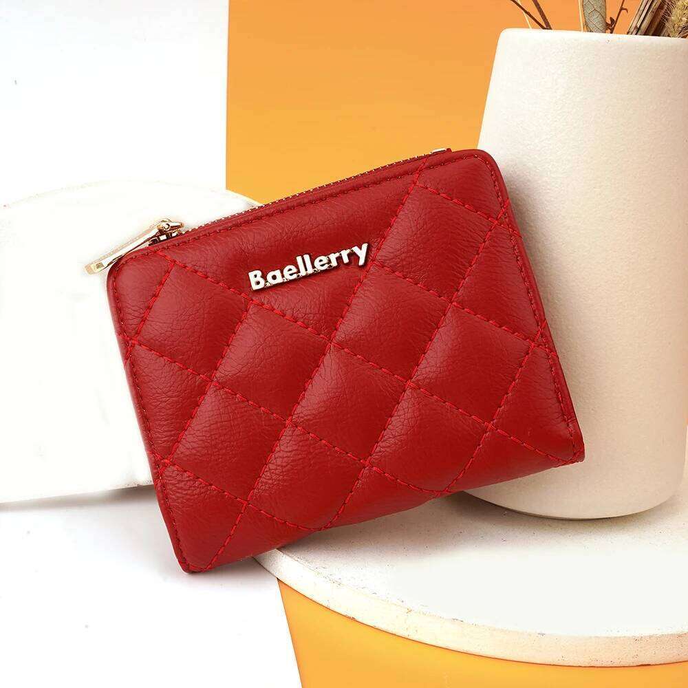 Small Women's Wallets Fashion Compact Bifold Wallet Designer PU Leather Slim Minimalist Credit Card Holder Coin Purse Y260206