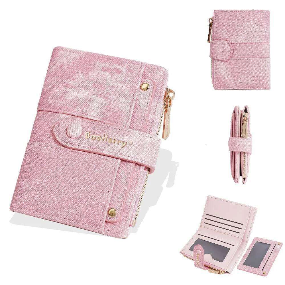Elegant Women Short Wallet Large Capacity Pu Leather Business Holder Simple Zipper Closure Bank/ID/Credit Card Bag Travel Y260206