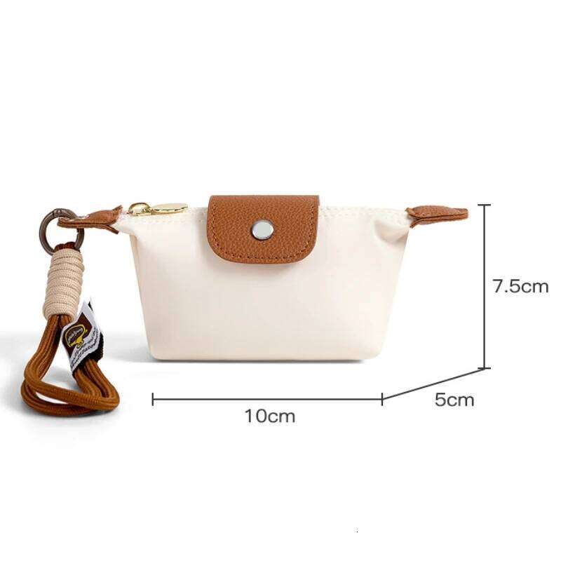 Portable Large Capacity Coin Purse Wrist Strap Keychain Travel Wallet Women Zipper Mini Cosmetic Girls Bank Card Key Bag Y260206