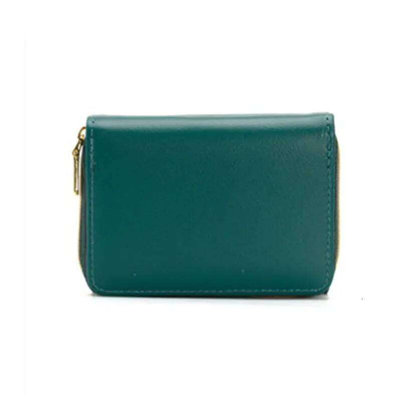 2024 New Women's Wallet Short Zipper Two fold Money Clip Small and Multi functional Change Card Bag Y260206