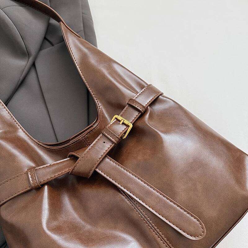 MOODS Retro Underarm Shoulder Hobo Bags For Women 2025 Luxury Designer Handbags PU Leather Pure Color Big Capacity Shopper Totes Y260204