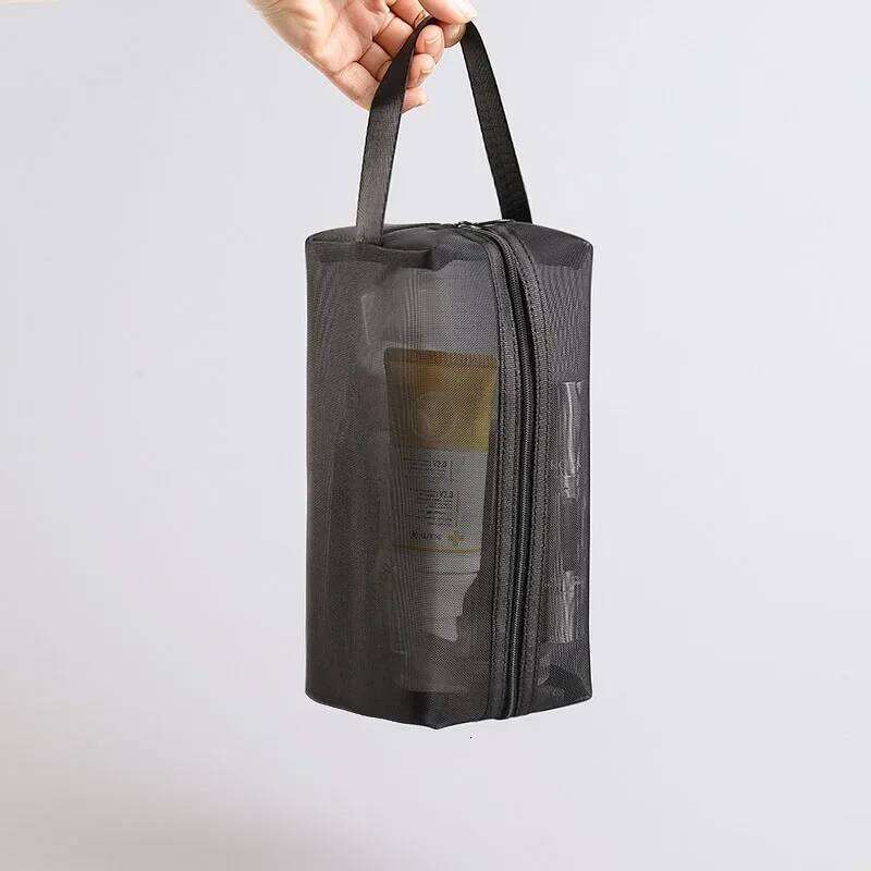 1pcs Translucent Makeup Organizer Kit for Women Heart-Shaped Travel Washing Toiletry Bags Transparent Small Large Cosmetic Pouch Y260206