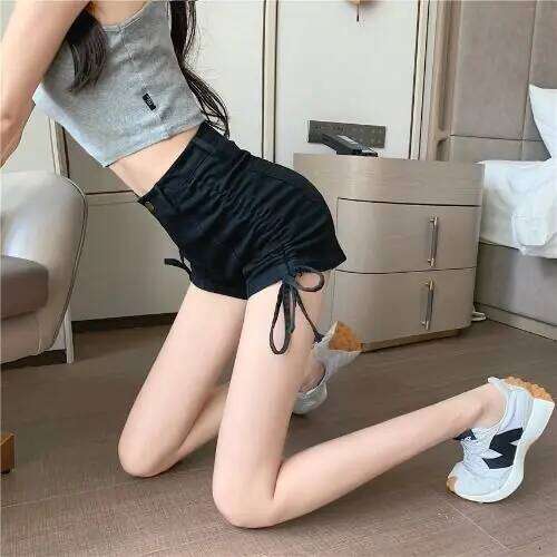 Shorts Womens Artisanal Chill High Waist Soft Cotton Linen Loose Fit Pocket Flip Hem Summer Social Picnic Look Relaxed XJ260206