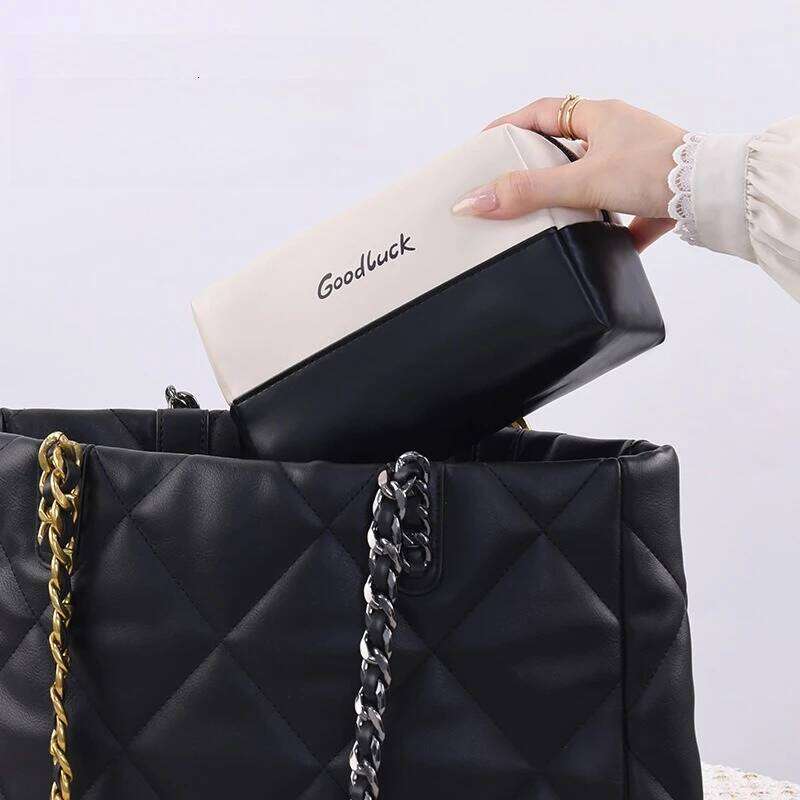 Women's PU Leather Portable Bag Large Opening Travel Cosmetic Organizer for Skincare & Makeup Essentials Y260206