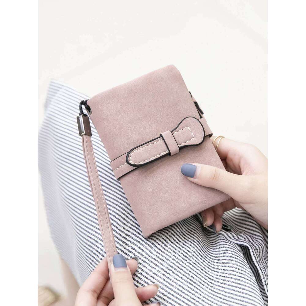 MIYIN Women's Short Minimalist Double Fold Multi Functional Zero with Cardholder Identity Window Coin Wallet Y260206