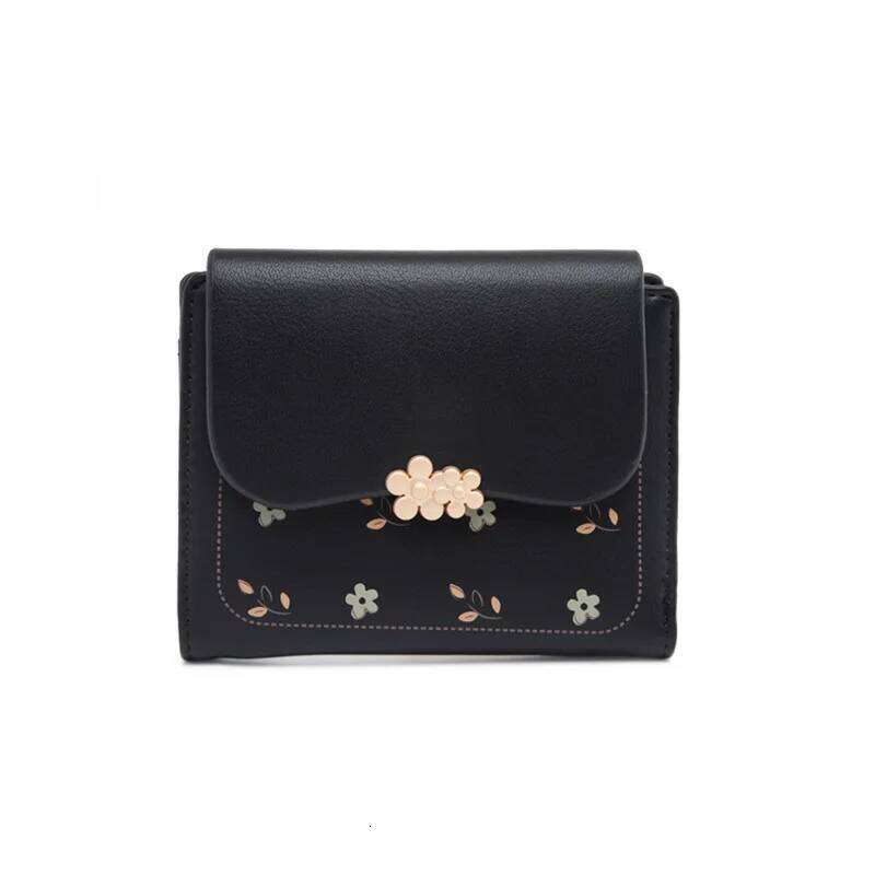 New printed zipper buckle wallet, Korean version PU leather soft surface coin purse, multi-functional folding short wall Y260206