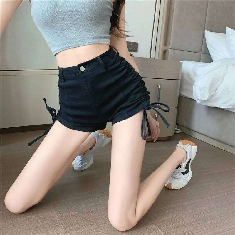 Shorts Womens Artisanal Chill High Waist Soft Cotton Linen Loose Fit Pocket Flip Hem Summer Social Picnic Look Relaxed XJ260206