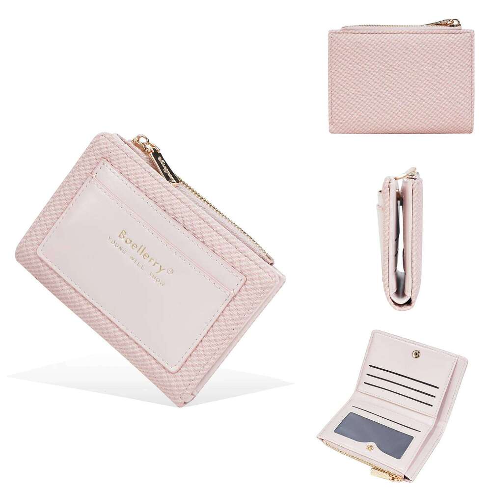 1Pcs/Baellerry Fashionable Zipper Wallet with Multiple Card Slots, Lightweight Portable, Can Hold Banknotes Coins, Suitable for Both Men and Women Y26