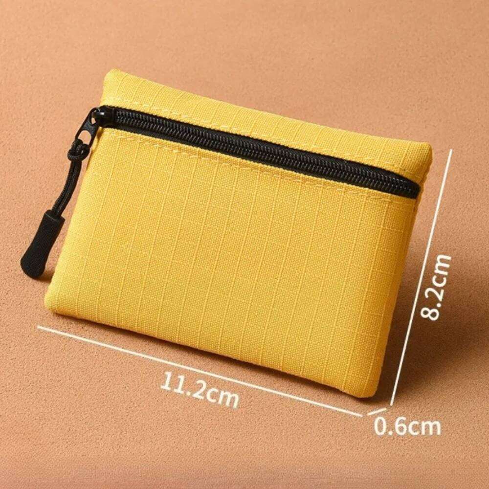Canvas Simple Zipper Kid Storage Pouch Money Pocket Solid Color Coin Key Bag Women Men Cute Wallet Mini Purse Y260206