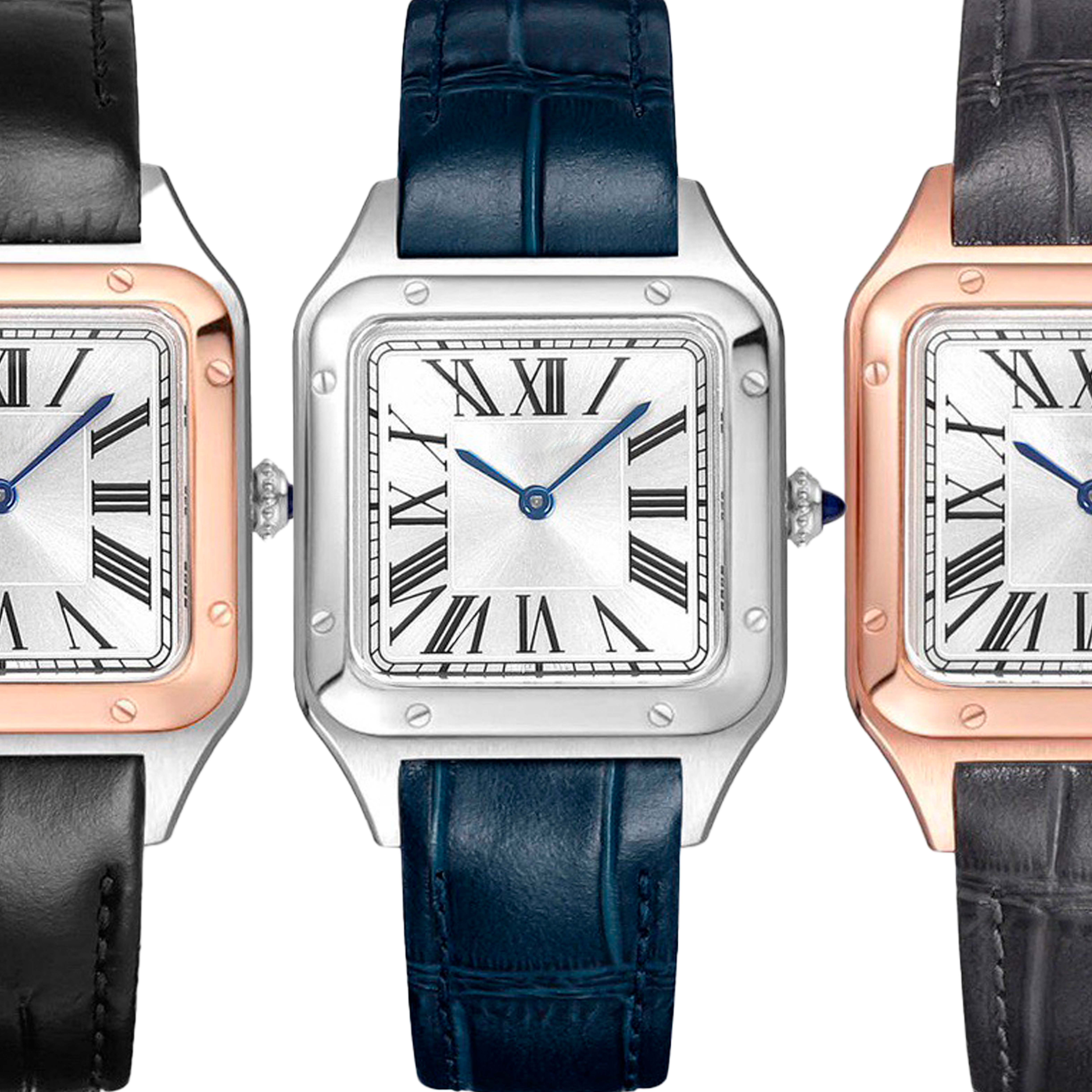 Men's luxury watch Ladies' watch Rectangular case Quartz movement Leather watch strap High quality Comfortable to wear Fashion trends Elegant and noble