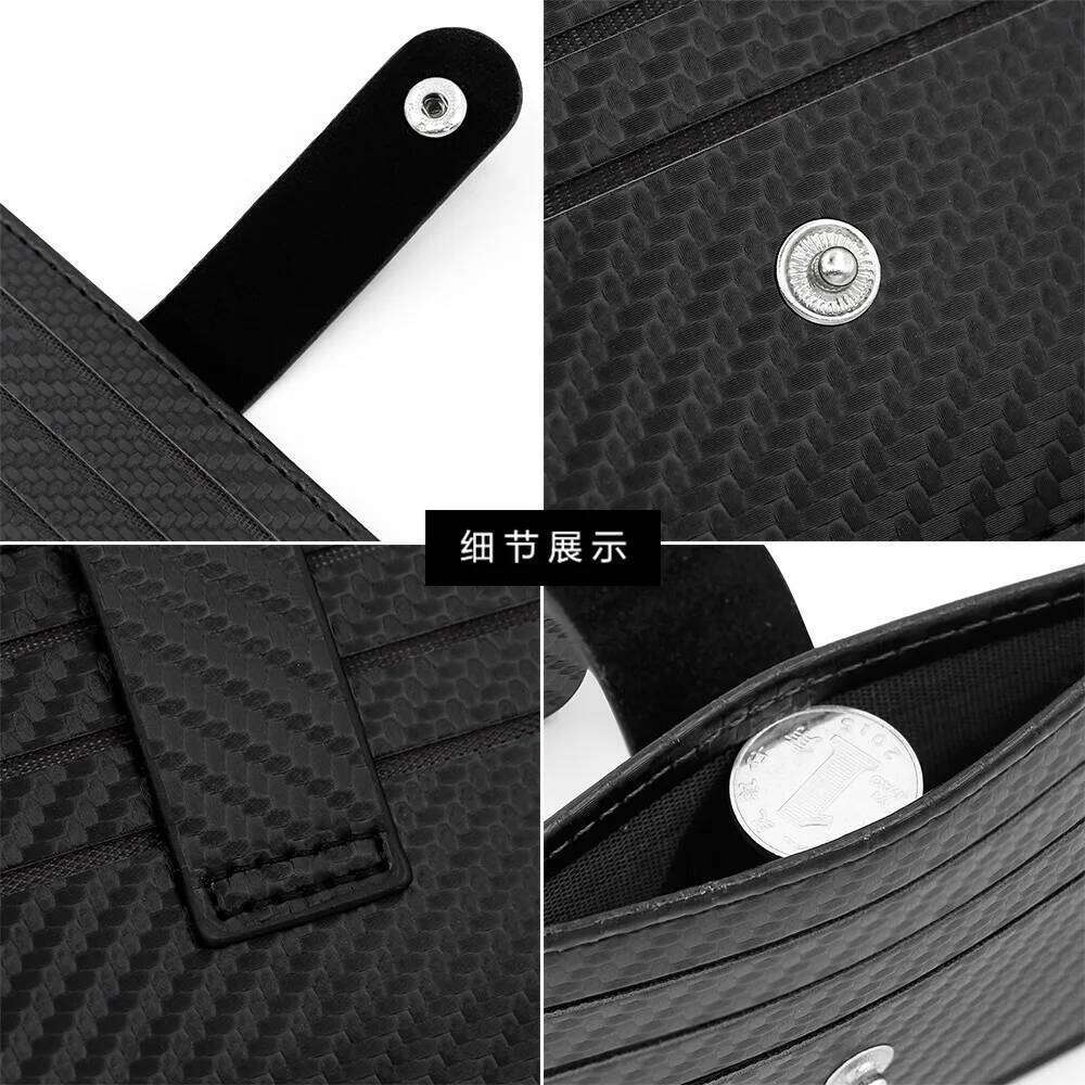 New Fashion Carbon Fiber Pattern Holder PU Leather Men Credit Case ID Card Wallet Y260206