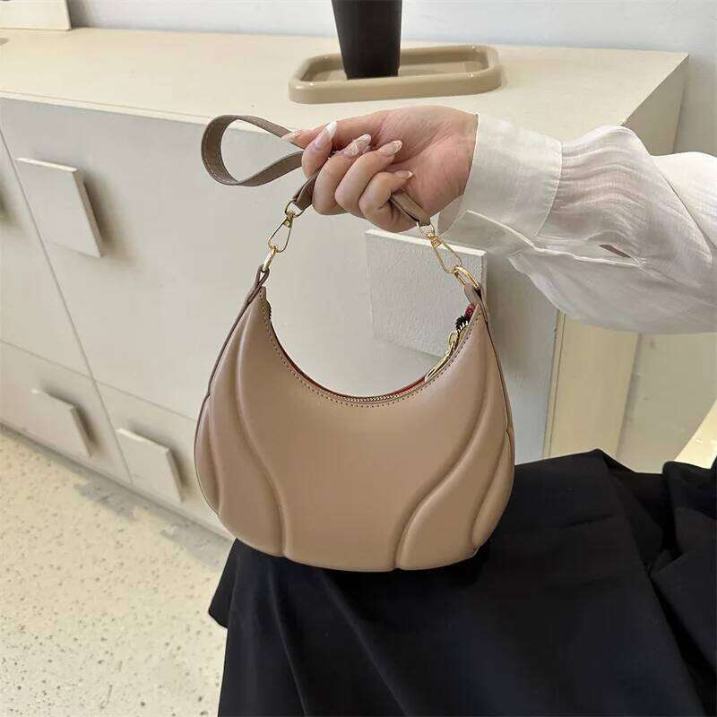 Stylish Pu Leather Handbag Women Armpit Shoulder Fashionable Tote Versatile Crossbody Bag, Suitable for Daily Use Y260205