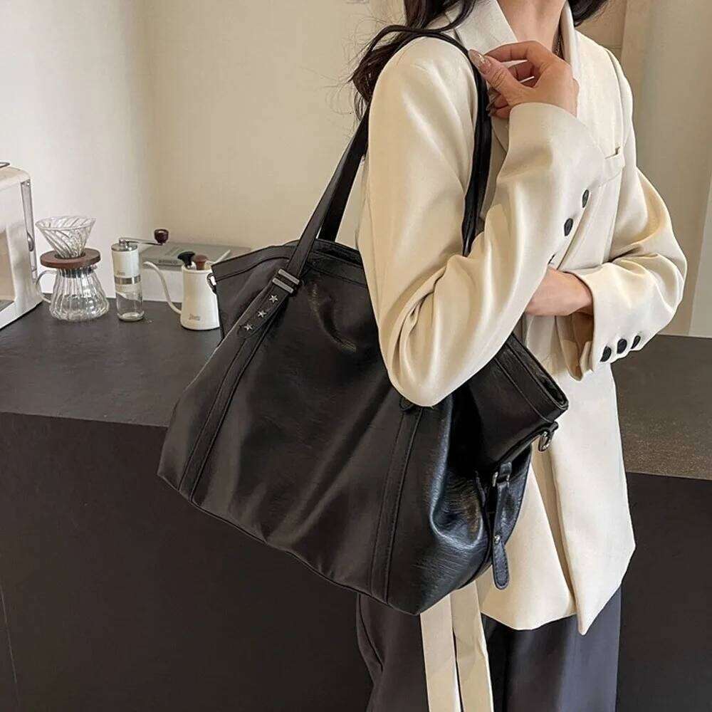 Fashion PU Leather Handbag Large Capacity Multifunctional Shoulder Casual Tote Bag Women Y260204