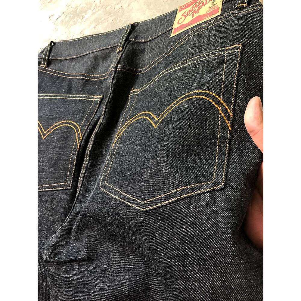 15oz Original Heavyweight Red Selvedge Washed Denim Jeans Autumn Winter American Vintage Embroidery Men's Loose Straight Pants X260207