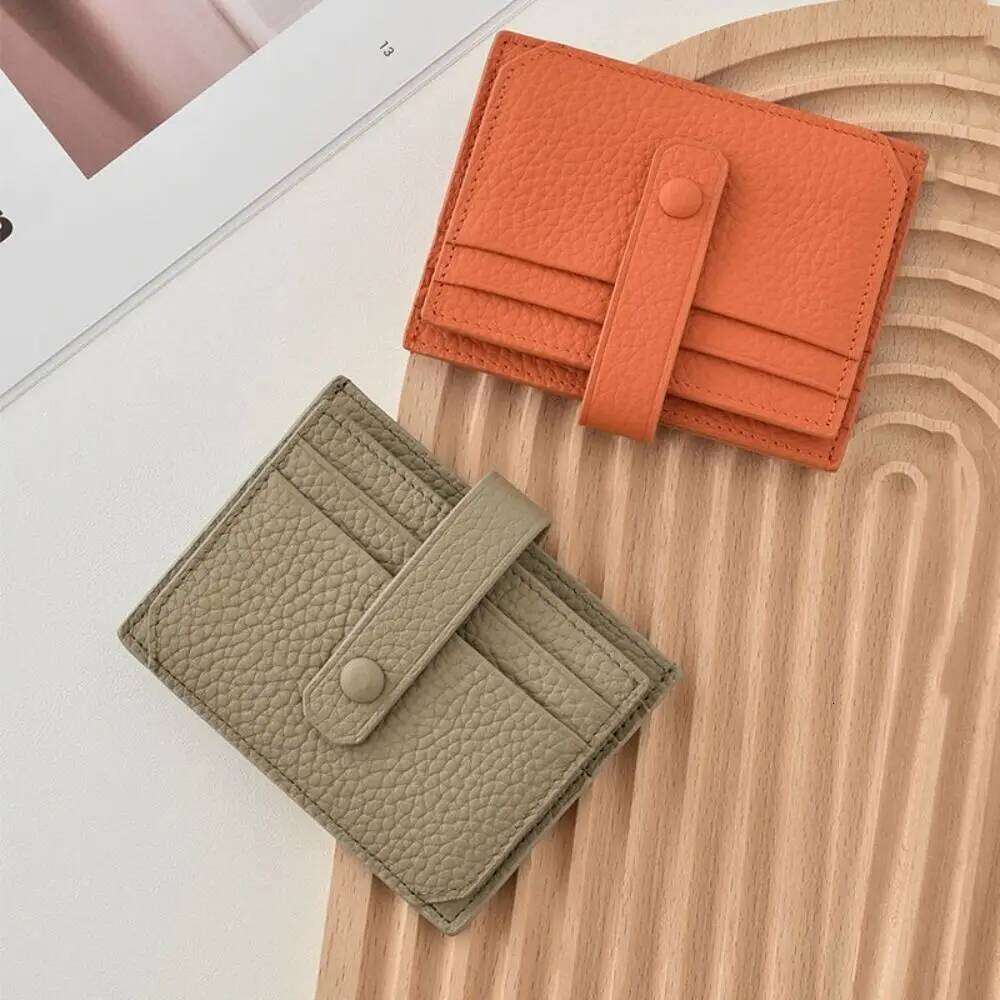 Multi-card Slot PU Leather Multi Pockets Credit Holder Clip Change Storage Card Bag Y260206