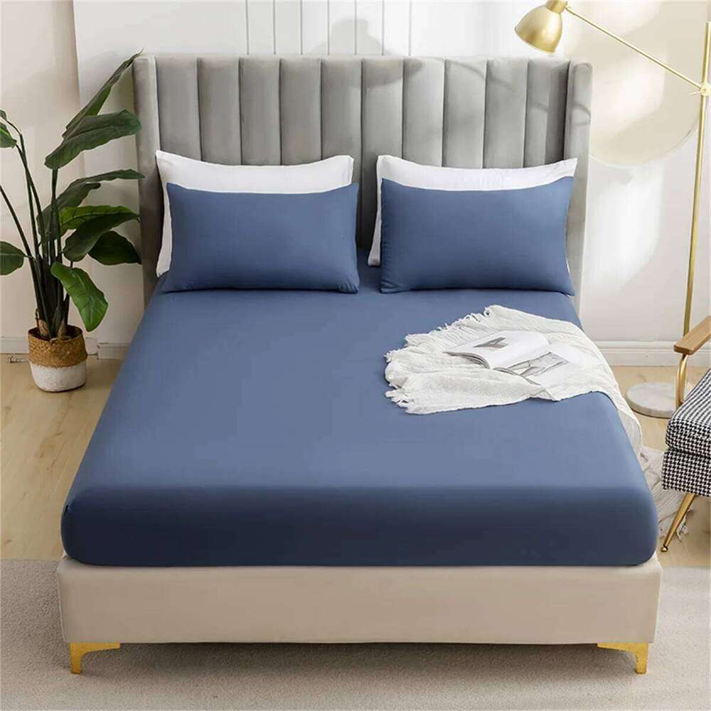 Solid Color Brushed Bedding Set,Fitted Flat Sheet, Pillowcase,Ultra-Soft Microfiber for Luxurious Sleep,Hypoallergenic XJ260206