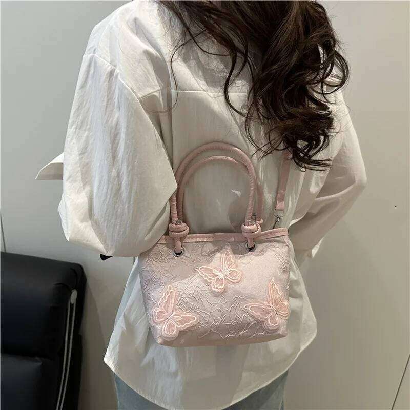 Fashion Butterfly Shoulder Bucket Bags for Women Elegant Ladies Handbags Small Tote Causal Versatile Female Phone Messenger Bag Y260205